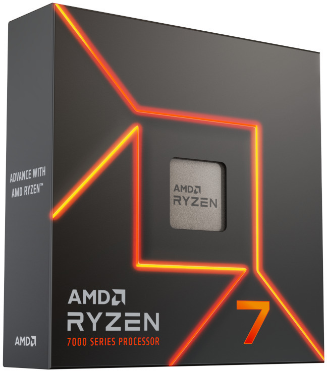 AMD Ryzen 7 7700 with Wraith Prism Cooler - 8 cores & 24 threads
