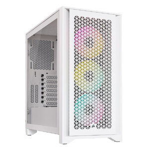 Corsair iCUE 4000D RGB Airflow Mesh Front Mid-Tower Case - White