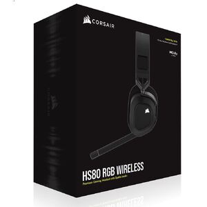 Corsair HS80 RGB Wireless Carbon Gaming Headset - Dolby Atoms 3D  Pulse Sound