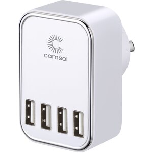 Comsol 4 Port USB Wall Charger 4.5A/22W